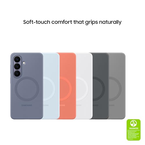 Image of Samsung Galaxy S26 Silicone Magnet Phone Case, Soft-Touch, Durable Grip, Great Feel, Coral Red