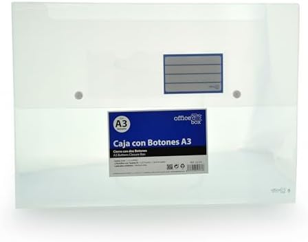 Cajas de Proyecto Tamaño A3 Office Box - Transparentes con cierre...