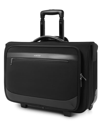 AUROTIER Rolling Garment Bags for Travel, Built-in Hanging Feature, Wheeled Business Suitcase with 17 Inch Laptop Compartment, Lockable Carry on Luggage for Men and Women with Wheels