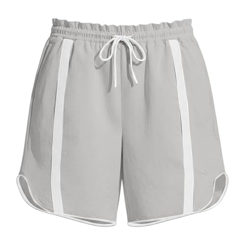 Short court de sport confortable gris vêtement amples sans marque