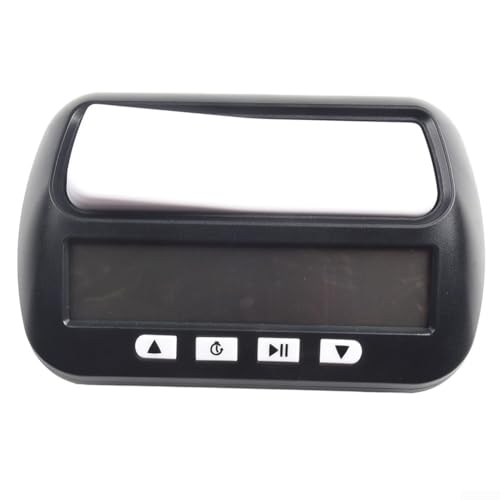 Eawfgtuw Reloj digital de ajedrez para ajedrez chino, ajedrez y Go - Cronómetro de cuenta regresiva con alarma, 2 pilas AAA, negro/amarillo (negro)