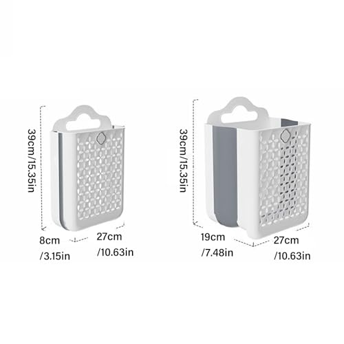 Panier à linge lavable en machine avec fixation murale solide - 8