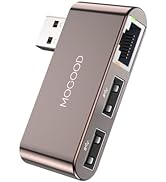 MOGOOD USB to Ethernet Adapter 2-Port USB Hub with RJ45 10/100 Ethernet LAN Network Adapter RJ45 ...