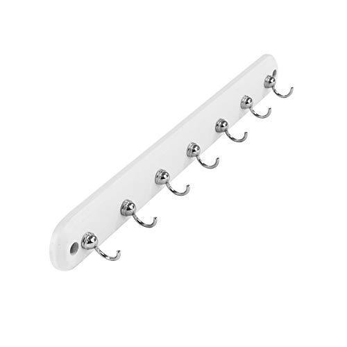 Spectrum Diversified 53703 Seven Hook Key Rack, White