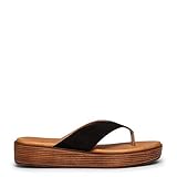 modelos de sandalias plataformas negras  Basic Sandalias Negras de Dedo con Plataforma