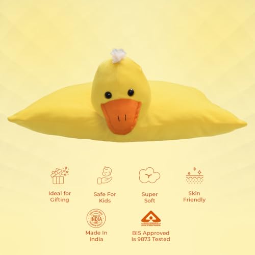 Image of Ultra 17 inch Duck Fully Stuffed Premium Soft Plush Folding Cushion Pillow for Kids in Yellow | Snuggling and Playtime | Animal Toy | Birthday Gift | Anniversary | Christmas | Diwali | Home Decor