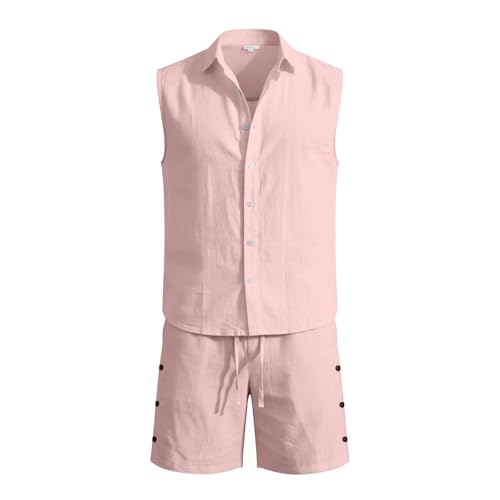 Camisa de lino masculina de verano con cuello, ropa casual deportiva lisa