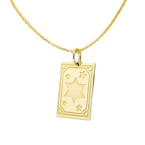 Pendentif pièce gravée étoiles célestes LKBEADS le cadeau idéal en argent plaqué or