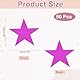 QUARKZMAN Pink Glitter Stars Cutouts Dekoration, 50 Stück 6 Papierstern Konfetti-Ausschnitte Sterne Glänzend für Pinnwand Wand Klassenzimmer Partybedarf