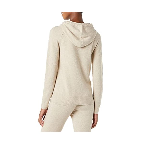 Amazon Essentials Women's Soft Touch Hooded Pullover Sweater, Beige, Large