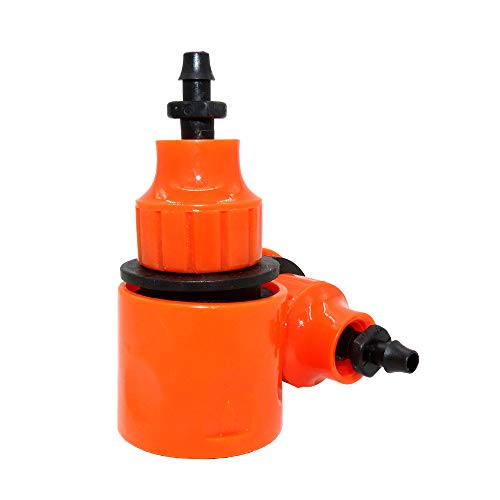 Wven Garden Hose Quick Connector 4PCS Orange Hose Repair Fitting 1/4'' 3/8'' Garden Hose Adapter Fitting,4pcs,1/4