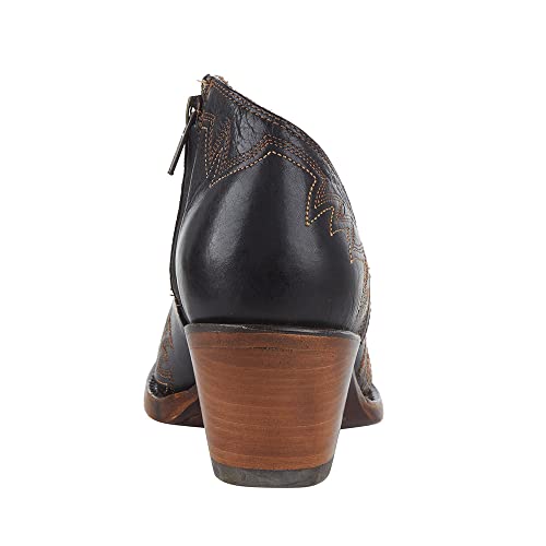 Ariat Womens Jolene Embroidered Zippered Snip Toe Casual Boots Ankle Mid Heel 2-3" - Blue4