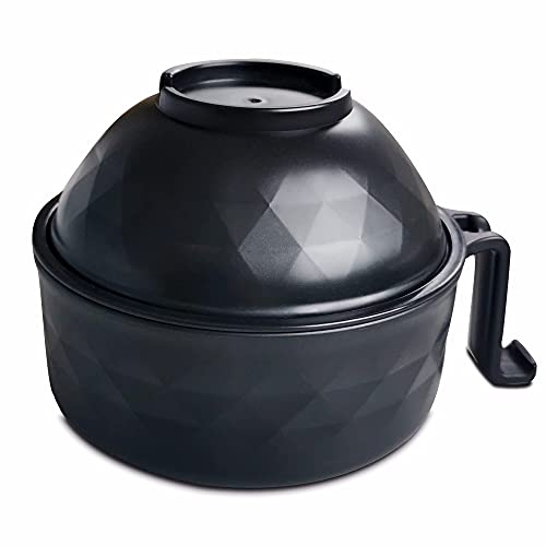 Layron Ramen Cooker Ramen Bowl Set With Chopsticks 33Oz Microwave Noodle Bowl College Dorm Room Essentials For Girls For Boys Apartment Essentials-Black thumb #1