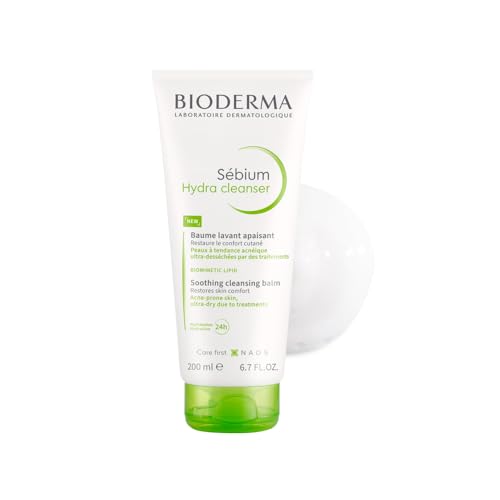 Image of Bioderma Sebium Hydra Cleanser with Glycerin | Friction-Less Cleansing | 24H Comfort and Hydration | Acne Prone Sensitive Skin, 200 ml