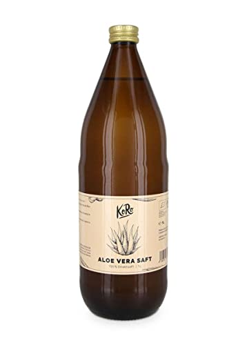 KoRo - Bio Aloe Vera Direktsaft 1 Liter - 100% Aloe Vera-Saft in der Glasflasche - Naturbelassen und ohne Zucker