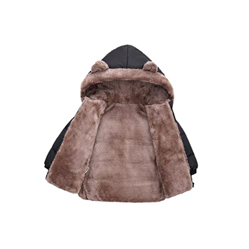 GALPADA 1pc Hooded Cotton-padded Jacket for Boy Girl Thickened Warm Coat Ear-shaped Decor Comfortable Outerwear for Boys and Girls for Outdoor Activities Autumn and
