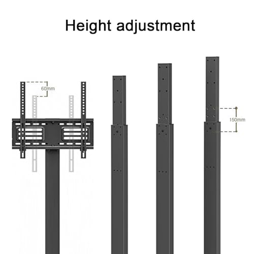 Soporte móvil para TV ajustable con ruedas 37-70 pulg. miniatura 4