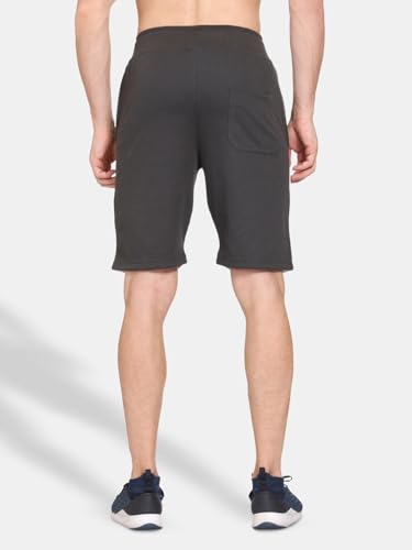 Image of MARK LOUIIS Men's Cotton Blend Shorts with 2 Zipper Pockets + 1 Back Pocket | Lightweight Breathable Casual Shorts | Elastic Waist Comfortable Fit | Multi-Color | M to 7XL