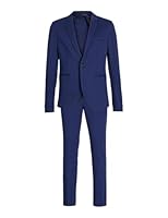 JACK&JONES JUNIOR Jungen Jjejaxon Jersey Suit Noos Jnr Anzug, Medieval Blue, 176 EU