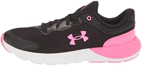 Under Armour Girls Grade School Charged Escape 4 Running Shoe, (001) Black/White/Pink Punk, 4 Big Kid | Image 7