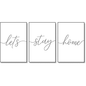 Kunstwerk schilderij Nordic wit zwart poster en prints familie logo kunst afbeelding minimalistisch citaat woonkamer…