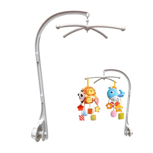 Support Mobile Bebe Bois,Jouet Mobile Rotatif à 360° pour Berceaux, Conception Amovible pour Suspendre des Boîtes à Musique, Des Carillons Éoliens et...