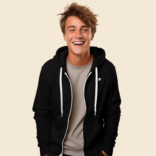 DALIX Panda Embroidered Zip Hoodie Fleece Long Sleeve Pocket Warm Soft Mens3