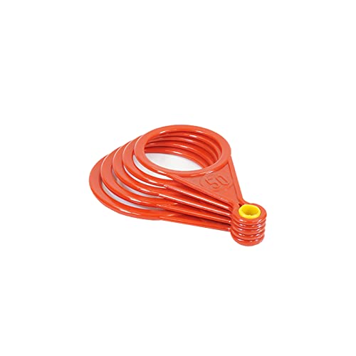 Calibrador manual de plástico con cinco aros | Para medir frutas y verduras | Calibrador de aro con 5 piezas | Duradero y resistente | Calibre: 50-70mm