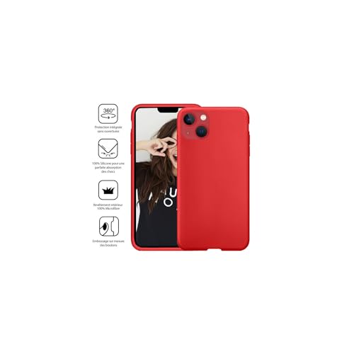 Coque Silicone Premium JAYM pour iPhone 15 Pro Max Rouge avec protection microfibre - 4