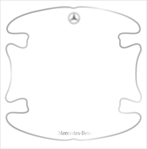 Image of BFRC 3D Gel Finish Car Door Transparent Handle Cup Scratch Guard Sticker Universal for Specific Brand (Pack of 4) (MRDRVAR) (Benz)
