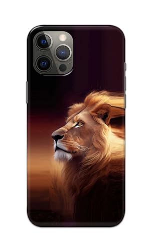 Image of PRINTFIDAA Printed Hard Back Cover Case for Apple iPhone 13 Pro Back Cover (Danger Lion) -112