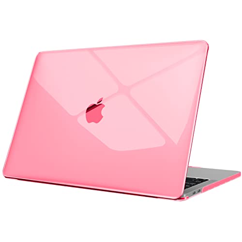 Fintie Hard Shell Case for MacBook Pro 13 Inch Crystal Pink