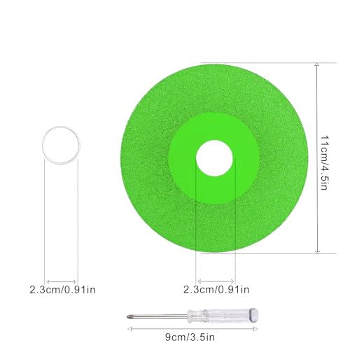 Lyreh 6 Stück Winkelschleifer Glastrennscheibe, Manganstahl-Steinplatten Flachschleifscheiben zum Schneiden von Glas Keramik Fliesen Marmor und Jade (Grün)