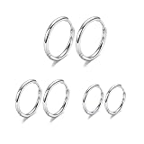 Surgical Stainless Steel Thin Hoop Earrings 6mm/8mm/10mm Small Huggie Hoop Earrings for Women and Me