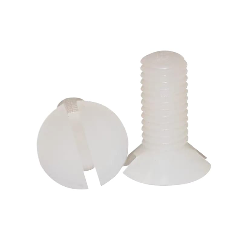 PP-Polypropylen-Schlitz-Senkkopfschrauben M4–M10, Kunststoff-Verbindungselemente (500,M6 x 1.0 x 12mm)