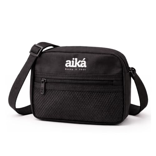 Bolsa De Ombro Mini Bag Preta Com Bolso E Alça Regulável