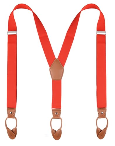 Image of Suspenders for Men Button End Adjustable Y-Back Elastic 47 Inches