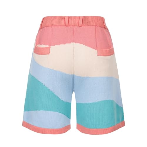 OXKNIT Men's Casual Shorts 1960s Mod Style Knit Retro Summer Beach Stretch Golf Athletic Sports Shorts2