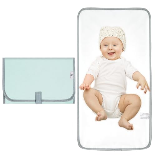 Image of Portable Changing Pad for Baby - Waterproof Diaper Changing Pad - Compact Baby Changing Pad- Travel Diaper Changing Mat - Foldable Lightweight Changing Mat for Newborn (Pale Grey)