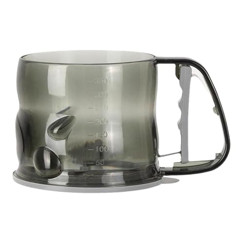 Coctelera de harina, batidora de azúcar en polvo de mano, transparente y fácil de usar, accesorio de cocina, colador de cocina de malla fina para decoración de repostería y pastelería, 6,69 x 3,74