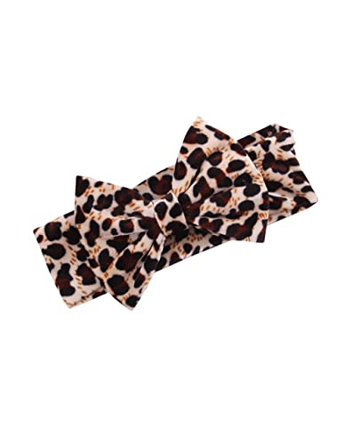 Baby Leopard Turban Headband Girl Leopard Hair Band Bow Baby Leopard Headwrap Bow Bbg58 (A2) #TOP9
