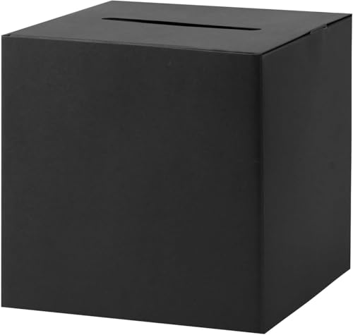 Black Card Box Wedding Favors Gift Card Boxes Post Box Cardboard Receiving Money Box Holder for Wedding Reception Baby Showers Anniversary Birthday Party Retirement Graduation Envelope Holder