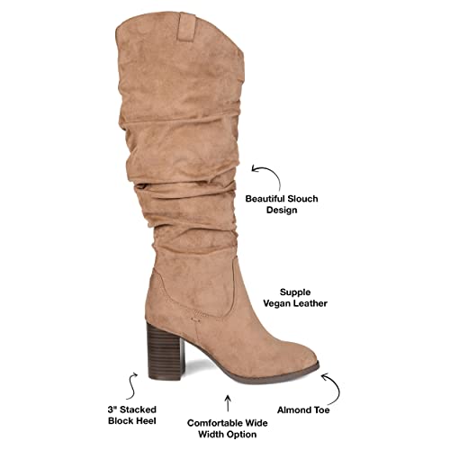 Journee Collection Women's Aneil Stacked Heel Knee High Boots2