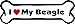 Imagine This Bone Car Magnet, I Love My Beagle, 2-Inch by 7-Inch