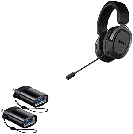 BoxWave Cable Compatible with ASUS TUF Gaming H3 Wireless - USB-C to A PortChanger (2-Pack), USB Type-C OTG USB Portable Keychain - Slate Black image 3