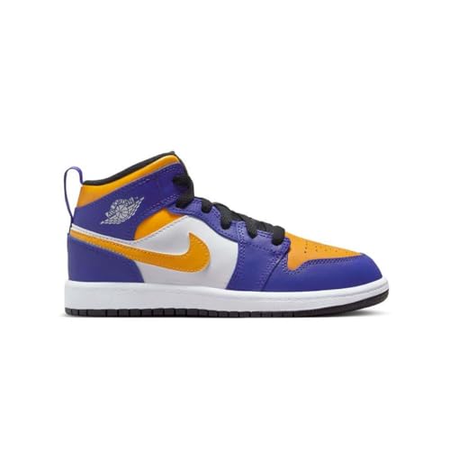 Little Kid's Jordan 1 Mid Dark Concord/Taxi-White-Black (DQ8424 517) - Size 12.5c