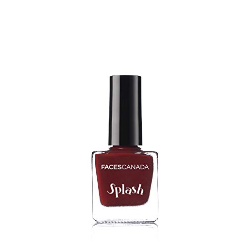 Image of FACESCANADA Faces Glossy Finish Splash Nail Enamel, Maroon 401, 8 Ml And Faces Canada Glossy Splash Nail Enamel, Royal Ruby 24, 8 Ml