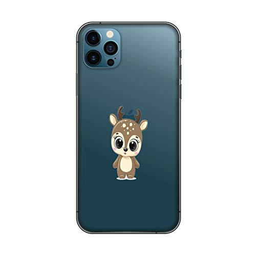 Funda Carcasa Compatible con Apple iPhone 12 Animales de Dibujos Animados Diapositiva (649) / TPU Suave Gel de Silicona/Teléfono Hard Snap en...