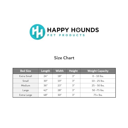 Happy Hounds Cooper Deluxe Almofada reversível para caixa - Grande - Borgonha