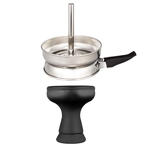 Sultan Shisha Silikon Kopf Set mit Kaminaufsatz | hochwertiger Silikonkopf für intensiven Geschmack l Kaminkopf mit V2A… – Bild 3